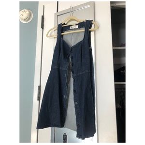 Reformation denim dress (I hemmed the frayed bottom) size 4